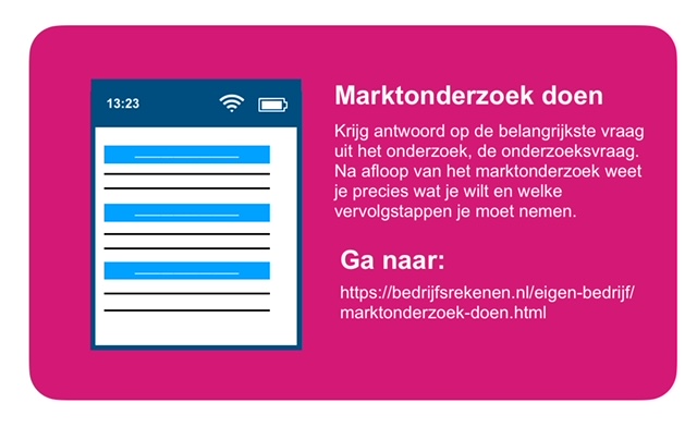 een afbeelding over marktonderzoek doen met een lijst en een achtergrond in de kleur paars.
